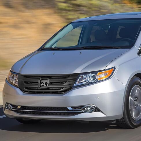 مجموعة شواية المصد الأمامي باللون الأسود غير اللامع على طراز المصنع متوافقة مع 11-13 Honda Odyssey in Saudi Arabia