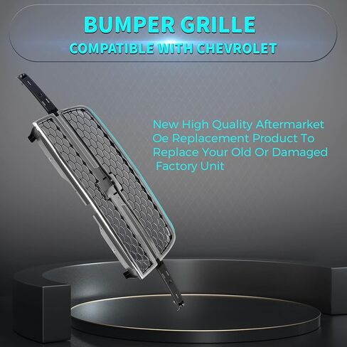 Front Grille Grill Chrome Shell with Painted Black Insert Compatible With 2003 2004 2005 2006 2007 Chevy Silverado GM1200546 in Saudi Arabia