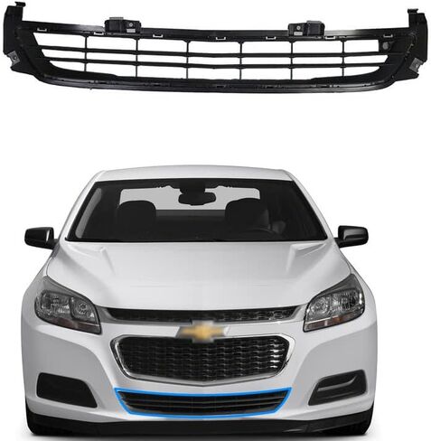 Upper Bumper Grille Compatible with 2014 2015 Chevy Malibu Front Bumper Upper Center Grille Grill Chrome (AJGMA1415U) in Saudi Arabia