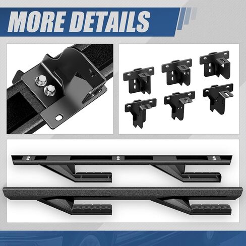 Auto Dynasty 5 Inches Running Boards Compatible with 2018-2024 Jeep Wrangler JL Unlimited 4-Door Side Step Pad Bar, Textured Black in Saudi Arabia