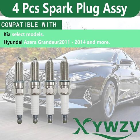 18849-11070/1884911070 Spark Plug Set of 4 – Exact Fit for Hyundai Elantra/Sonata/Tucson & Kia Forte/Sorento/K5, Direct NGK SILZKR7E11 Replacement, OEM Performance, Easy Installation in Saudi Arabia