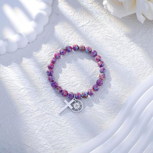 ARHTF Confirmation Sponsor Gifts for Women Men AA Sponsor Gifts Sponsor Appreciation Gift with Compass Cross Charm in Saudi Arabia