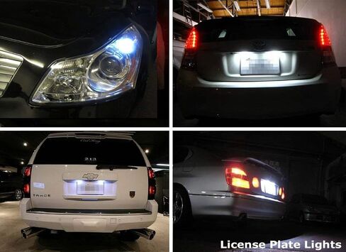 4 Pcs of 168 194 2825 912 921 W5W T10 T15 9 - SMD LED Replacement Bulbs For Car Parking Lights, Backup Lights and License Plate Lights, White GP Xtreme in Kuwait