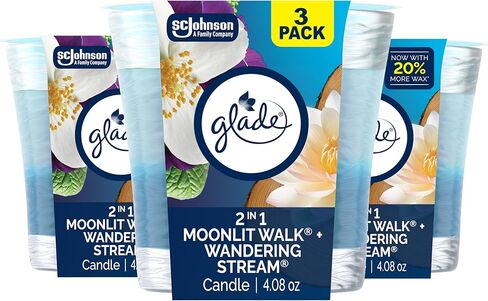 Glade 1-Wick Scented Candle Jar, Angel Whispers, Air Freshener Infused with Essential Oils, 4.08 Oz, 3 Count in Saudi Arabia