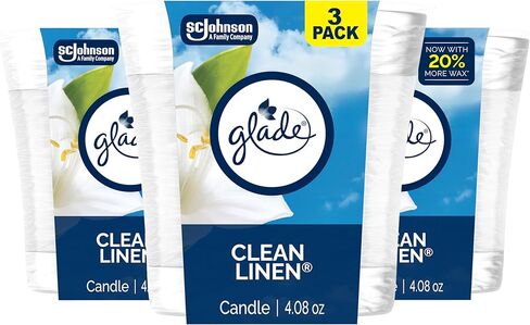 Glade 1-Wick Scented Candle Jar, Angel Whispers, Air Freshener Infused with Essential Oils, 4.08 Oz, 3 Count in Saudi Arabia