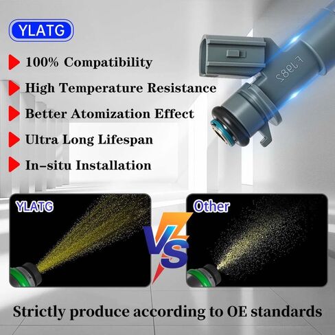 حاقن الوقود YLATG لـ Acura: MDX 2008-2020، RL 2008-2012، TL 2008-2014، ZDX 2010-2013، RDX 2013-2018، TSX 2010-2014، 3.5L V/3.7L V6.For Honda: Crosstour 2010-2012، أكورد 2008-2016 3.5 لتر V6.OEM #FJ982 (6 قطع) in Kuwait