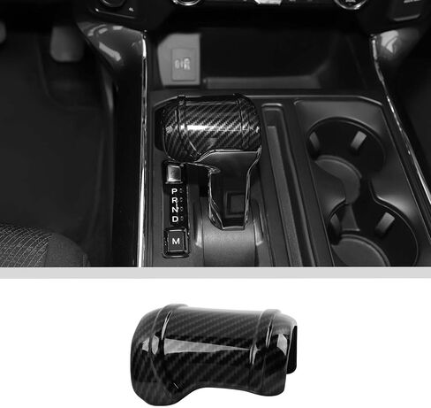 غطاء مقابض ناقل الحركة JWWY متوافق مع Ford F150 2021-2024+ الملحقات الداخلية من ألياف الكربون in Saudi Arabia