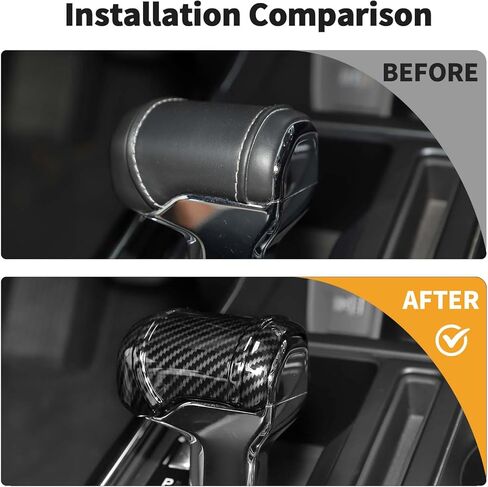 غطاء مقابض ناقل الحركة JWWY متوافق مع Ford F150 2021-2024+ الملحقات الداخلية من ألياف الكربون in Saudi Arabia