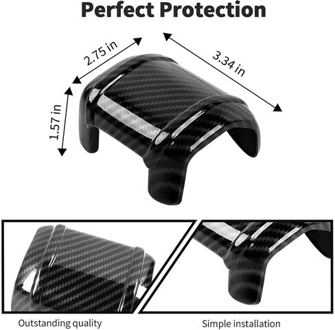 غطاء مقابض ناقل الحركة JWWY متوافق مع Ford F150 2021-2024+ الملحقات الداخلية من ألياف الكربون in Saudi Arabia