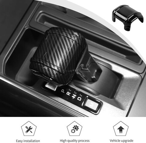 غطاء مقابض ناقل الحركة JWWY متوافق مع Ford F150 2021-2024+ الملحقات الداخلية من ألياف الكربون in Saudi Arabia