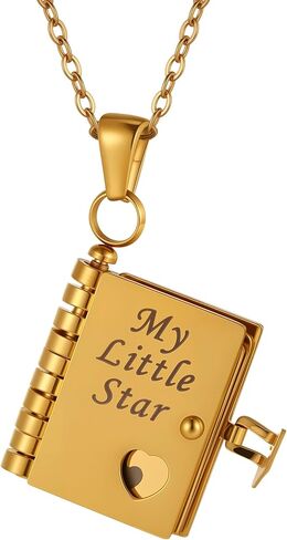 Mujahid A book Necklace for Daughter – The Most Beautiful Chapter Book Pendant,Waterproof, Colorfast, and Hypoallergenic Necklace，A Gift From Mother.Christmas Stocking Stuffers,Birthday Gift in Saudi Arabia