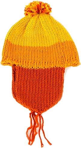 Jayne قبعة كروشيه للكبار طبق الأصل من بيرو قبعة صغيرة للهالوين التأثيرية باللون البرتقالي in Kuwait