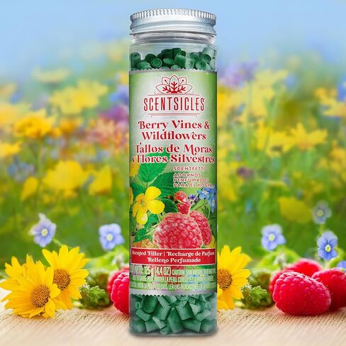Scentsicles Scentfetti Scented Paper Filler, Berry Vines & Wildflowers, 125g Bottle (2 Pack) - for use in Warmers, with Botanicals, Greenery and More! in Saudi Arabia