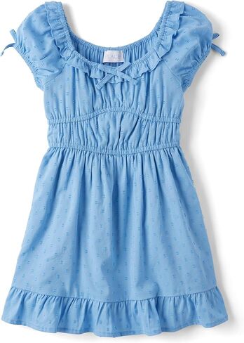 The Children's Place Girls' Casual Ruffle Dress,Short Sleeve in Saudi Arabia