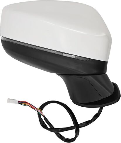 مجموعة مرآة جانبية للركاب باللون الأبيض KC9E69121A متوافقة مع مرآة الجانب الأيمن Mazda CX-5 2017-2023 9 دبابيس مع مراقبة النقطة العمياء، استبدال إشارة الانعطاف الساخنة # KC9E69121C MA1321200 in Kuwait