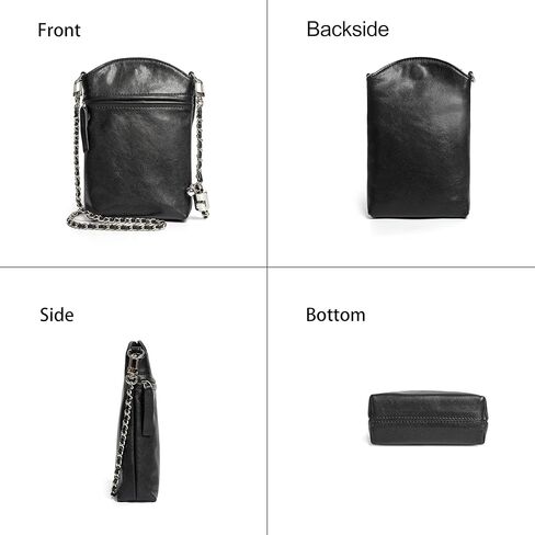 DORIS&JACKY Small Leather Crossbody Purse for Women Vintage Designer Cell Phone Shoulder Bag With Adjustable Chain Strap in Kuwait