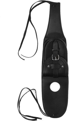 حقيبة خزان جلدية للدراجة النارية من Qiilu، غطاء خزان الوقود من جلد البولي يوريثان للدراجات النارية، وسادة لوحة مريلة حقيبة الحقيبة مناسبة لـ XL 883 1200 in Kuwait