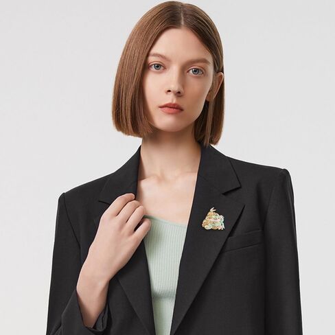 Rabbit Easter Egg Cartoon Brooch Pin for Women Girls Cute Vintage Gold Plated Animal Bunny Brooches Lapel Pins Badge Accessory for Suit Dress Clothing Hat Bag Fashion Jewelry for Easter Day Birthday Daughter 40mm in Saudi Arabia