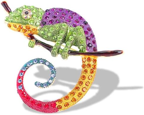 Rhinestone Vivid Animal Brooch for Women And Men Unisex Pin Crystal Design Jewelry Personality Lapel Backpack Badge Hat Bag Winter Coat Decoration Accessories in Saudi Arabia