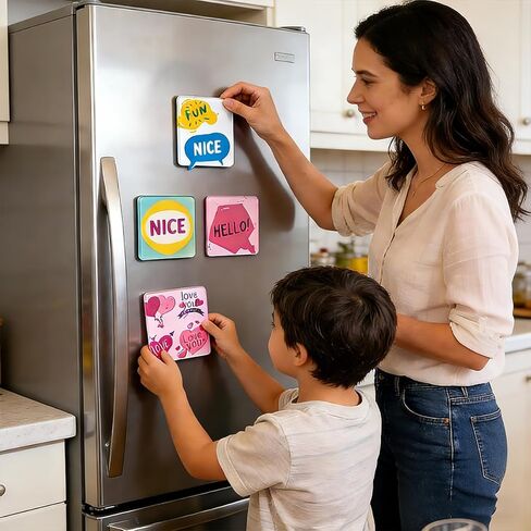 6PCS DIY Custom Pins & Photo Magnets Kit, Acrylic Clear Badge Brooch Set for Fridge/Refrigerator, Decorative Picture Magnets & Brooches for Locker, Backpack, Hat, Clothes, Birthday Memorial Gifts in Saudi Arabia