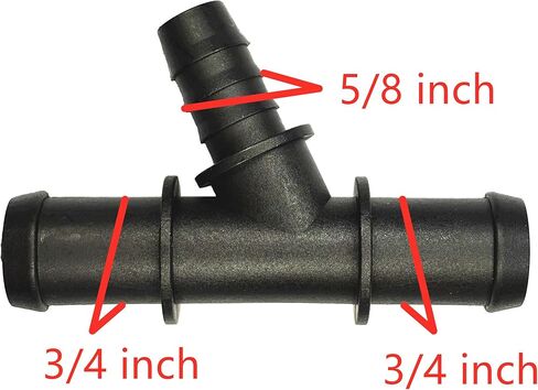 3/4" x 3/4" x 5/8" Straight Joint Fitting,Radiator Coolant Hose 3 Way Connector,Heater Lap Y-Joint,Water Pipe Splitter Kit for Chevrolet,Ford,Ram,GMC,Jeep,Cadillac,Dodge,Chrysler,Audi,Benz,BMW,VW,19mm in Kuwait