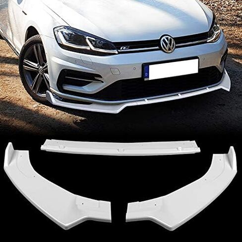 Q1-TECH, Front Bumper Lip fit for compatible with 2014-2020 Volkswagen VW Golf GTI MK7, Front Bumper Lip Spoiler Air Chin Body Kit Splitter Painted Glossy White ABS, 2015 2016 2017 2018 2019 in Kuwait