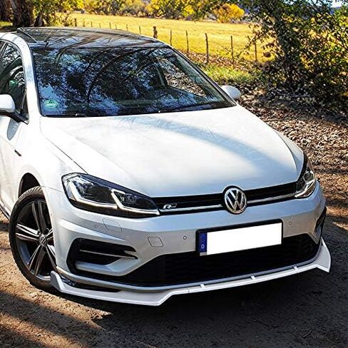 Q1-TECH, Front Bumper Lip fit for compatible with 2014-2020 Volkswagen VW Golf GTI MK7, Front Bumper Lip Spoiler Air Chin Body Kit Splitter Painted Glossy White ABS, 2015 2016 2017 2018 2019 in Kuwait