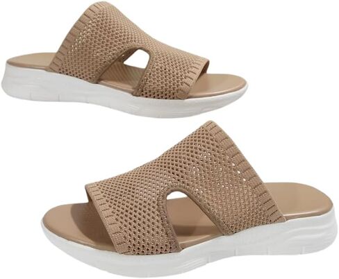 Women'S Lightweight Breathable Sandals - Summer Slip-On Thick Sole Open Toe Casual Shoes, Comfortable Fashionable Outdoor Wear in Saudi Arabia
