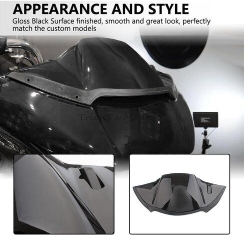 أنبوب هواء مناسب لـ Harley Road Glide FLTRX FLTRK FLTRU FLTRT FLTRXS FLTRXSE FLTRXST FLTRUSE، مجموعة حاجز مجاري الهواء، أسود زاهي in Kuwait