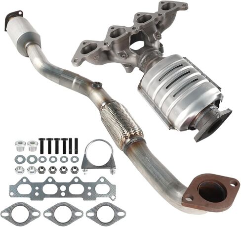 طقم المحول الحفاز الأمامي والخلفي متوافق مع Hyundai Elantra 2004-2006 2.0L، Replece #54774، 16472، 18298 (متوافق مع وكالة حماية البيئة) in Kuwait