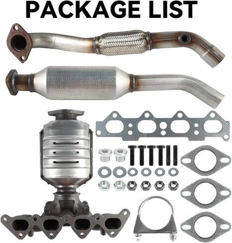 طقم المحول الحفاز الأمامي والخلفي متوافق مع Hyundai Elantra 2004-2006 2.0L، Replece #54774، 16472، 18298 (متوافق مع وكالة حماية البيئة) in Kuwait