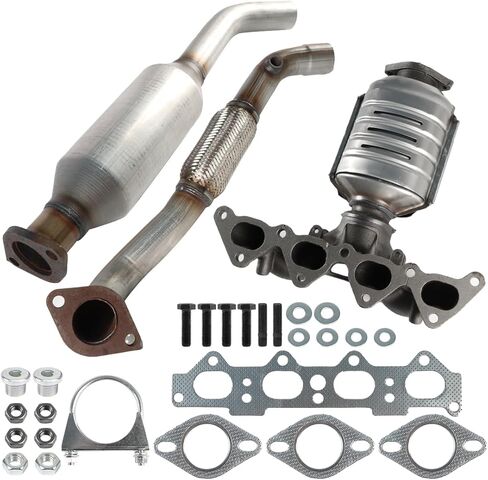 طقم المحول الحفاز الأمامي والخلفي متوافق مع Hyundai Elantra 2004-2006 2.0L، Replece #54774، 16472، 18298 (متوافق مع وكالة حماية البيئة) in Kuwait