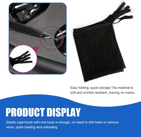 شبكة شبكية للسيارة، شبكة حماية لخزان مياه المحرك مقاومة للغبار والقطط، غطاء عزل للشبكة الأمامية عالي الكثافة مع تركيب حبل خطاف، لمعظم السيارات (أسود #43.3 بوصة × 29.5 بوصة) in Kuwait