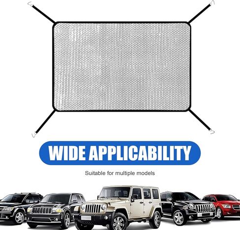 شبكة شبكية للسيارة، شبكة حماية لخزان مياه المحرك مقاومة للغبار والقطط، غطاء عزل للشبكة الأمامية عالي الكثافة مع تركيب حبل خطاف، لمعظم السيارات (أسود #43.3 بوصة × 29.5 بوصة) in Kuwait