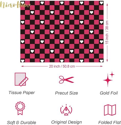 NICROHOME EUR 24 Sheets Ivory White Brown Tissue Paper, Boho Colored Gift Wrapping Paper Bulk for Gift Bags Packaging Crafts Wedding Baby Bridal Shower Birthday Decorations（15 x 20Inch） in Kuwait