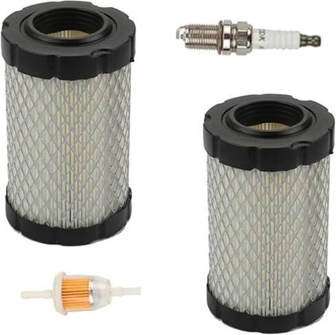 متوافق مع (عبوة من 2) فلتر هواء مع فلتر وقود لجون ديري MIU14395 D100 D105 D110 D130 Z225 Z235 Z255 X124 L105 L107 E100 E120 E130 Husqvarna in Kuwait