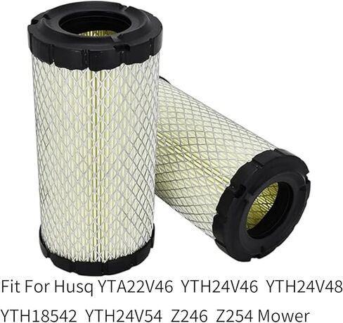 متوافق مع (عبوة من 2) فلتر هواء مع فلتر وقود لجون ديري MIU14395 D100 D105 D110 D130 Z225 Z235 Z255 X124 L105 L107 E100 E120 E130 Husqvarna in Kuwait