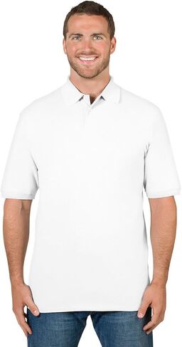 Jerzees Adult 6.5 oz. Premium 100% Ringspun Cotton Piqué Polo XL WHITE in Saudi Arabia