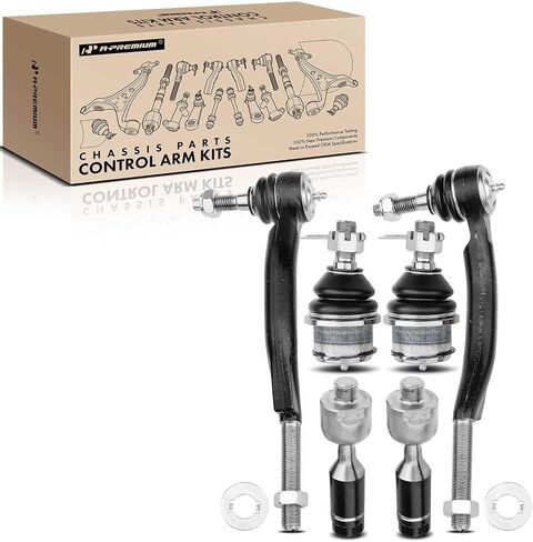 A-Premium Set of 6, Front Lower Ball Joint & Inner Outer Tie Rod End, Compatible with Chevrolet Trailblazer, SSR & GMC Envoy & Buick Rainier & Saab 9-7x & Isuzu Ascender & Oldsmobile Bravada in Saudi Arabia