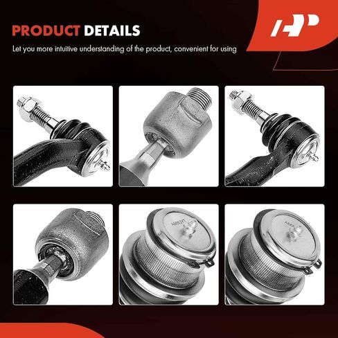 A-Premium Set of 6, Front Lower Ball Joint & Inner Outer Tie Rod End, Compatible with Chevrolet Trailblazer, SSR & GMC Envoy & Buick Rainier & Saab 9-7x & Isuzu Ascender & Oldsmobile Bravada in Saudi Arabia