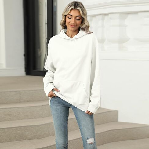Womens Oversized Sweatshirts with Hooded Sweaters Casual Tops Winter Clothes in Saudi Arabia