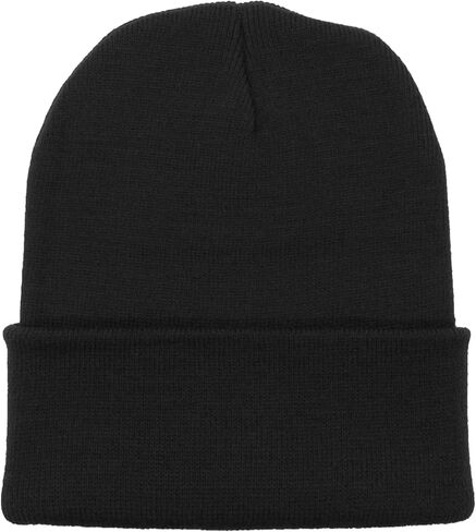 Embroidered Wolf Paw Thick and Warm Skull Cap Cuffed Beanie Men Women Kids in Saudi Arabia