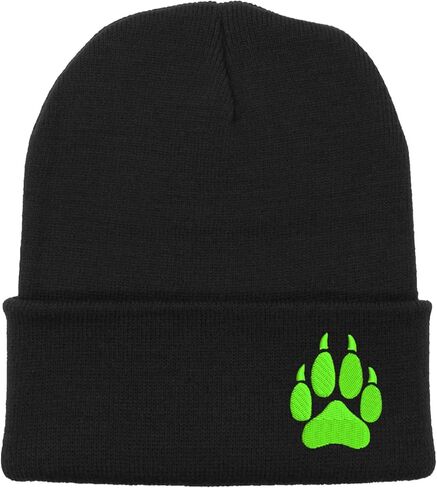 قبعة جمجمة مطرزة سميكة ودافئة على شكل مخلب الذئب، قبعة صغيرة مكبلة للرجال والنساء والأطفال in Kuwait