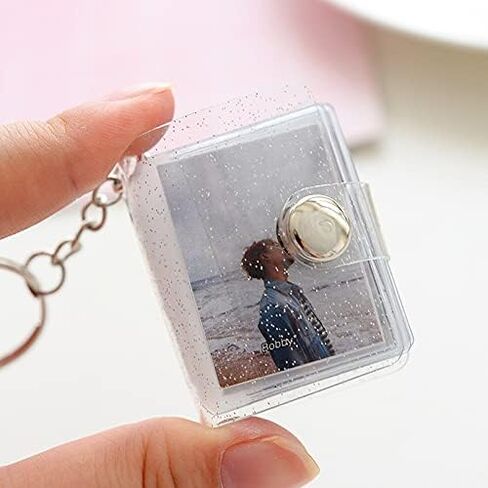 5 Pcs Mini Photos Album Book and Keychain for 1.5x2 Inch Films,Photo Frame Keychain 18 Pockets Small Albums for wedding Anniversary Birthday Valentine Gift,Mini Photocard Holder (Clear) in Saudi Arabia