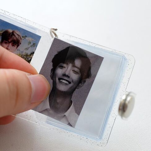 5 Pcs Mini Photos Album Book and Keychain for 1.5x2 Inch Films,Photo Frame Keychain 18 Pockets Small Albums for wedding Anniversary Birthday Valentine Gift,Mini Photocard Holder (Clear) in Saudi Arabia