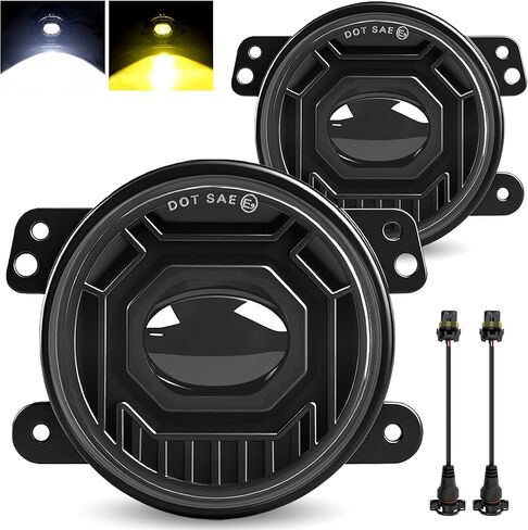2PCS LED Fog Lights Compatible with 2006-2014 Ford F-150 accessories, OEM Replacement Front Bumper Driving 4-inch Round Fog Lamp Kit in Kuwait