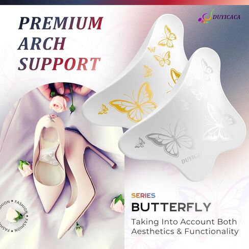 High Arch Aupport Inserts Women: Gel Arch Inserts for Plantar Fasciitis Relief and Flat Feet - Non-Slip Arch Support Pads Fit 0.53" (Clear) in Saudi Arabia