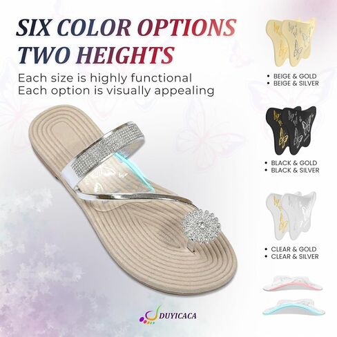 High Arch Aupport Inserts Women: Gel Arch Inserts for Plantar Fasciitis Relief and Flat Feet - Non-Slip Arch Support Pads Fit 0.53" (Clear) in Saudi Arabia