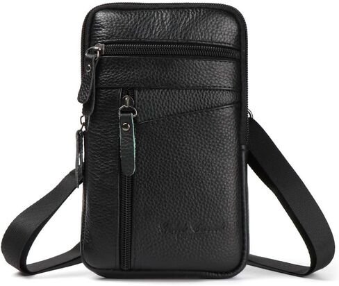 Shoulder Bag Men Multi-function Sling Black in Saudi Arabia