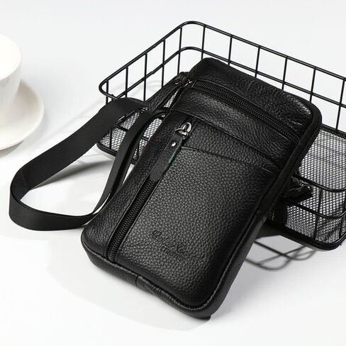 Shoulder Bag Men Multi-function Sling Black in Saudi Arabia